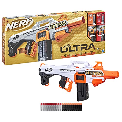 Nerf Ultra Select Fully Motorized Blaster, Fire 2 Ways, Includes Clips and Darts, Compatible Only with Nerf Ultra Darts