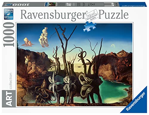 Ravensburger Art Collection - Salvador Dali Swans Reflecting Elephants 1000 Piece Jigsaw Puzzle for Adults and Kids Age 12 Years Up