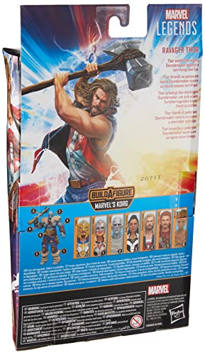 Marvel Hasbro Legends Thor: Love and Thunder Ravager Thor Action Figure 15-cm Collectible Toy, 1 Accessory, 1 Build-A-Figure Part, Multicolor (F1408)