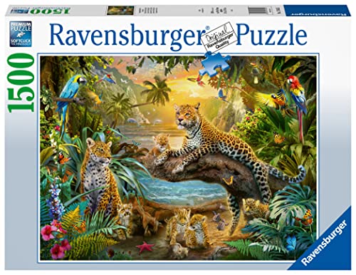 Ravensburger Leopards in the Jungle 1500 Piece Jigsaw Puzzles for Adults and Kids Age 12 Years Up - Wild Animals