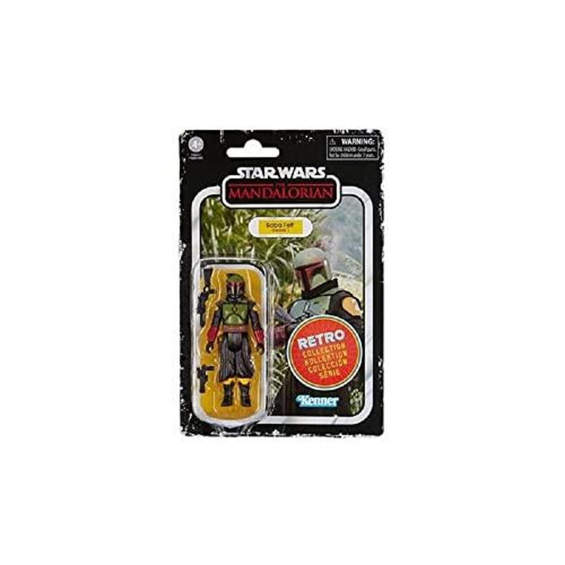 Star Wars Hasbro Retro Collection Boba Fett (Morak) Toy 9.5 cm-Scale The Mandalorian Collectible Action Figure, Toys Kids 4 and Up, Multicolor, F4461