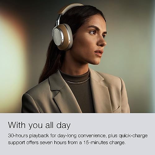 Bowers & Wilkins PX8 Flagship Noise Cancelling Wireless Over Ear Headphones with Bluetooth 5.0 & Quick Charge, 30 Hours of High-Resolution Playback and Built-In Microphone - Royal Burgundy