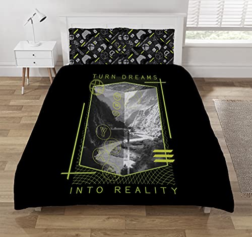 CnA Stores Xbox Double Duvet Cover Set Reversible Gamers Bedding With Pillowcase