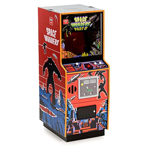 quarter arcades Official Space Invaders Part II 1/4 Sized Mini Arcade Cabinet by Numskull - Playable Replica Retro Arcade Game Machine - Micro Retro Console