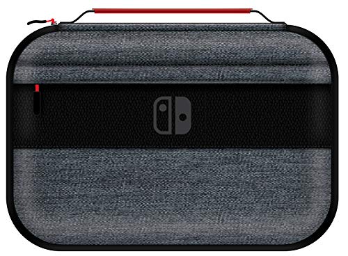 PDP Gaming Officially Licensed Switch Commuter Case - Elite edition - Semi-Hardshell Protection - Protective PU Leather - Holds 14 Games - Works with Switch OLED and Lite - Fine for Travel