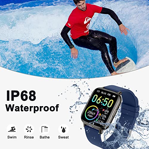 Smart Watch, Fitness Tracker 1.69" Touch Screen Fitness Watch with Heart Rate Sleep Monitor, Step Counter Smart Watch for Men Women Activity Trackers IP68 Waterproof Smartwatch Sports for iOS Android