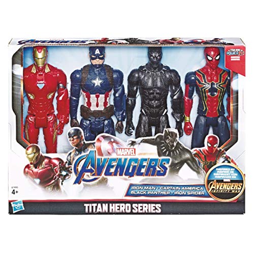 Marvel Avengers: Endgame Titan Hero Series Action Figure 4 Pack, 30 cm Figures, Captain America and More Ages 4 and Up