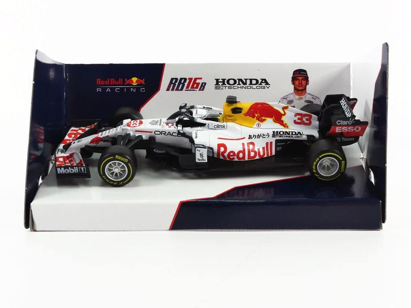 Bburago Racing 18-38155 Compatible with Red Bull Honda RB16B, No.33, Oracle Red Bull Racing, Red Bull, Formula 1, GP Turkey, M.Verstappen, 2021, 1:43, Finished Model