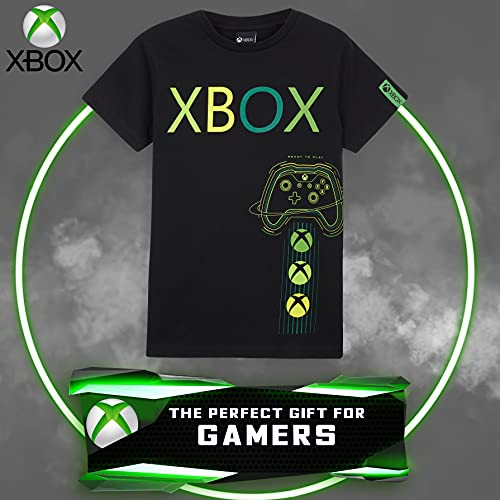 Xbox Boys T Shirts, Cotton Black T Shirt for Kids Teens, Gamer Gifts for Boys (Black, 7-8 Years)