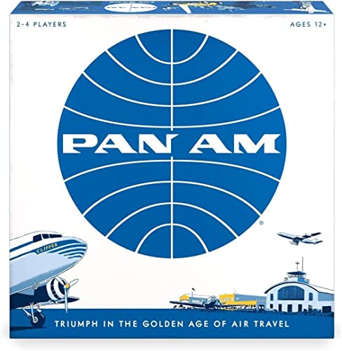 PAN AM Fun Strategy Board Game For The Whole Family - Includes 52 Airplane Miniatures From 4 Distinct Airline Eras (Ages 12+) Ideal for 2-4 Players - Funko 48719 Signature Games