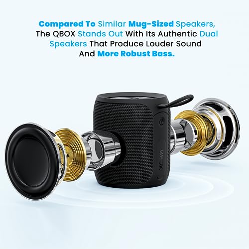MIATONE Bluetooth Speaker, Wireless Portable Speakers with Subwoofer, 16W Louder Volume, Longer Playtime, Bluetooth 5.0, Dual Pairing, IP67 Waterproof Speaker for Party Beach Camping, Black
