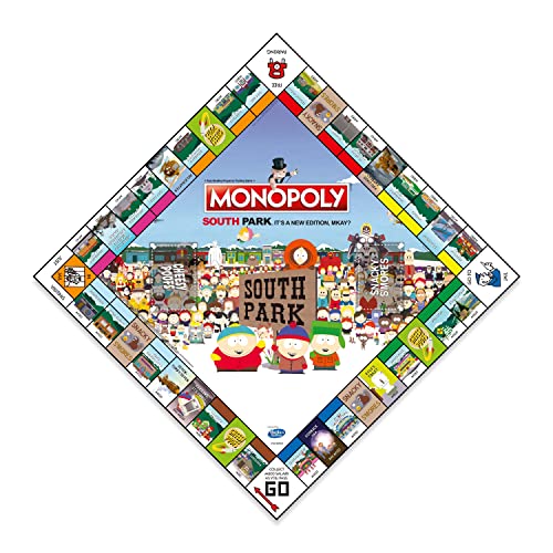 Winning Moves South Park Monopoly Board Game English Edition, Play with your favourite characters from Colorado including Cartman, Eric, Kyle, Kenny and Butters, for 2-6 players aged 18+