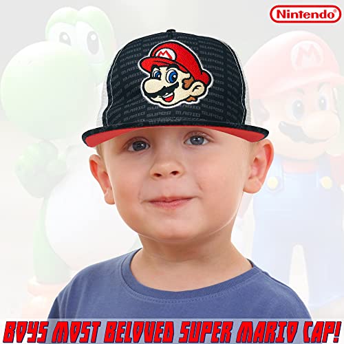 Nintendo Boys Super Mario Baseball Cap - Age 4-7 Black, Black, Boys