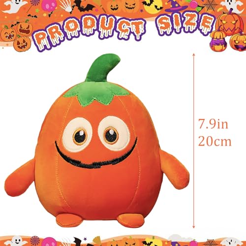 Halloween Pumpkin Pillow Plush Toys Stuffed Doll,20cm Cute Pumpkin Pillow Plush Pillow Doll Halloween Soft Toy,Cartoon Halloween Stuffed Animal Toy Pumpkin Pillow Plushies Doll,Halloween Cuddly Toys