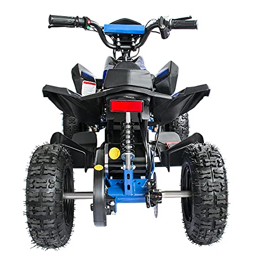 Zorax 36V 1000W Blue 6'' Tyre Battery Powered Kids Mini ATV Quad Bike (Foot Brake - 3 Speeds - LED Light - Forward/Neutral/Reverse - CE Approved - MAX Capacity: 65KGS) Children's Electric Ride on