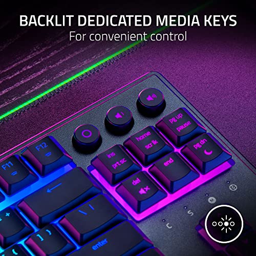 Razer Ornata V3 Tenkeyless - Compact Low Profile Gaming Keyboard (Mecha-Membrane Switches, UV-coated Keycaps, Backlit Dedicated Media Keys, Magnetic Soft-Touch Wrist Rest) UK Layout | Black