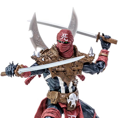 McFarlane Toys, Spawn Comic Ninja Spawn Action Figure set with 22 Moving Parts, Collectible Figure with Accessories and Collectors Stand Base – Ages 12+