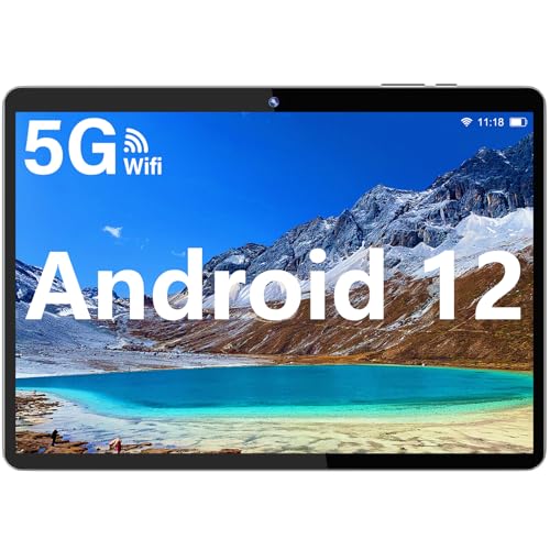 SGIN Tablet 10.1 Inch, 64GB ROM 2GB RAM(TF Card 512GB) Android 12 Tablet, 1280x800 IPS HD Display, 5G/2.4G WiFi, BT4.2, Type-C, 5000mAh Battery, GMS, GPS, Dual Cameras, Blue Protective Case