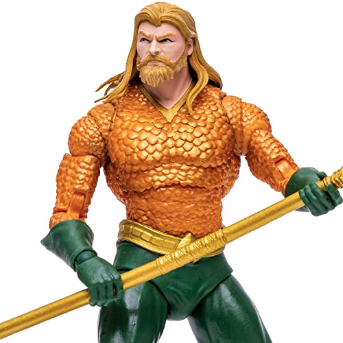 McFarlane Toys, DC Multiverse Aquaman 7-inch Action Figure with 22 Moving Parts, Collectible DC Endless Winter Figure with Unique Collector Character Card – Ages 12+