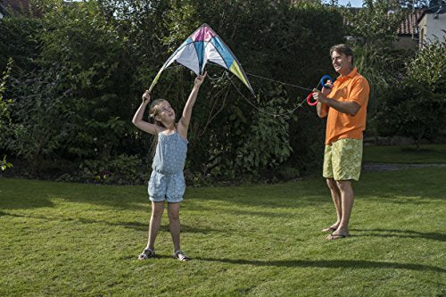 Stunt Kite - 120 x 60 cm Dual Line Kite - High Flying Kite with multi coloured panel design - Stunt Kites for Outdoor Fun - Dual Line Stunt Kites - Popular entry-level stunt kite