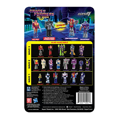 SUPER7 TRANW04-DOP-01 Transformers Dead Optimus Reaction Figure, Multicolor, 3.75"