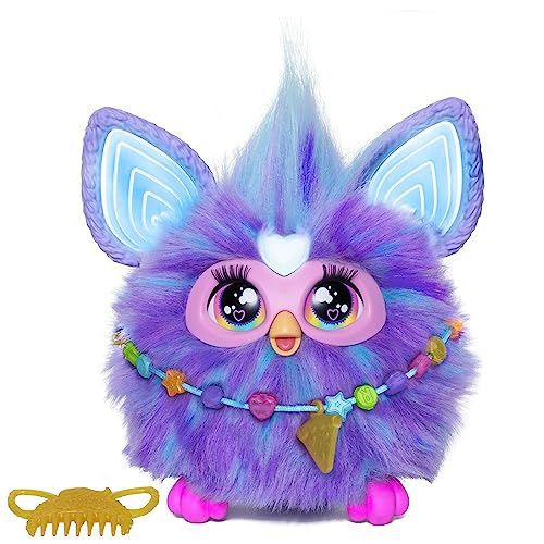 Furby Hasbro Purple Interactive Toy Plush - English version , 6 inch