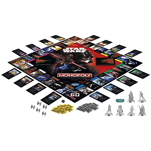 Monopoly: Disney Star Wars Dark Side Edition Board Game for Families, Games for Children, Star Wars Gift