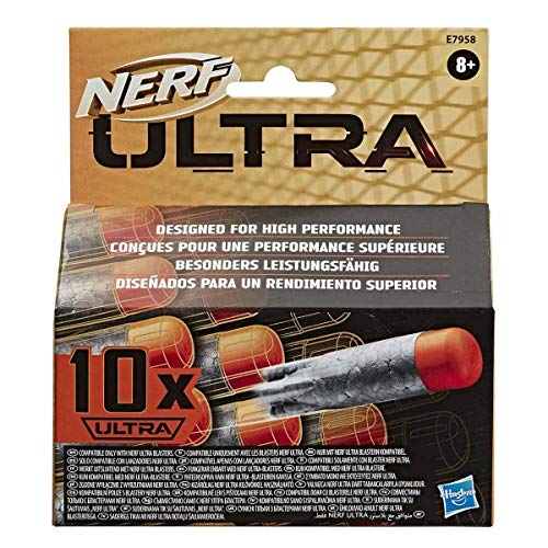 Includes 10 ground-breaking Nerf Ultra darts that feature an innovative flight tip, Aerofin technology and lightweight Nerf Ultra foam