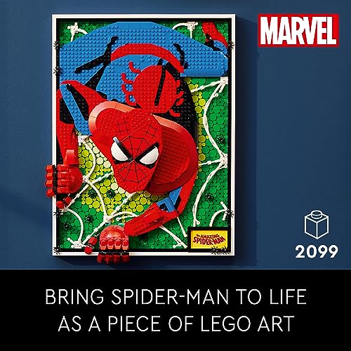 LEGO 31209 ART The Amazing Spider-Man 3D Wall Art Set, Buildable Canvas Poster, Super Hero Home Decoration, Creative Activity, Comic Gift for Teens and Adults