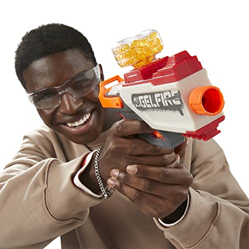 Nerf Pro Gelfire Legion Blaster, 300 Hydrated Gelfire Rounds, 130 Round Hopper, Spring Action, Eyewear