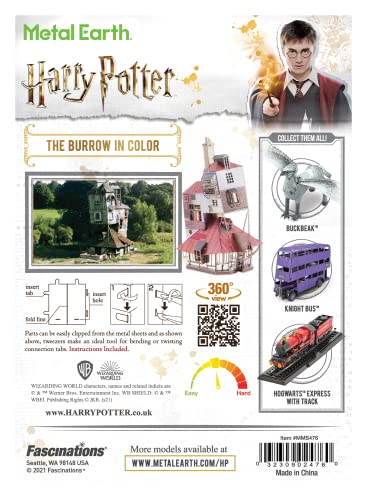 Metal Earth Fascinations Harry Potter Burrow in Color 3D Metal Model Kit