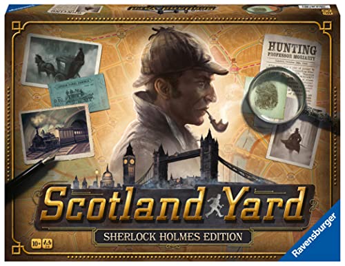 Ravensburger Scotland Yard Sherlock Homes Edition - Family Strategy Board Games for Kids and Adults Age 8 Years Up - 2 to 6 Players