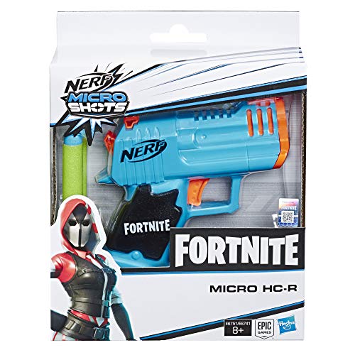 Fortnite Micro HC-R Nerf MicroShots Dart-Firing Toy Blaster and 2 Official Nerf Elite Darts For Kids, Teens, Adults