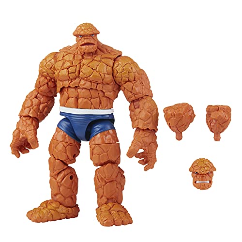 Hasbro Marvel Legends Series Retro Fantastic Four Marvel's Thing 6-inch Action Figure Toy, Includes 3 Accessories