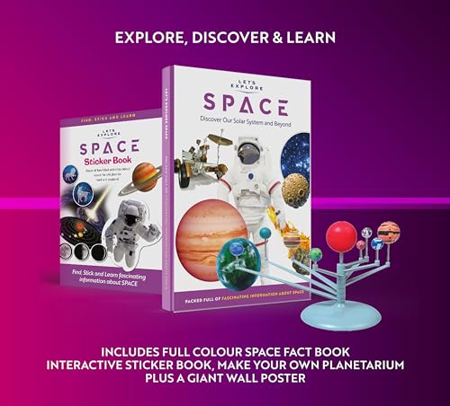 Let's Explore Space VR Headset for Kids & Adults, STEM Educational Virtual Reality Headsets/AR Glasses VR Set for Android Smartphones & iPhone