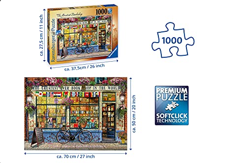 Ravensburger - The Greatest Bookshop 1000 Piece Jigsaw Puzzle for Adults and for Kids Age 12 and Up
