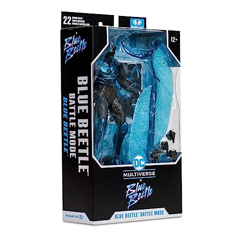 McFarlane DC Multiverse Blue Beetle Battle Mode - Unleash the Power of Jaime Reyes with this 7-Inch Action Figure Inspired by the Blue Beetle Movie!