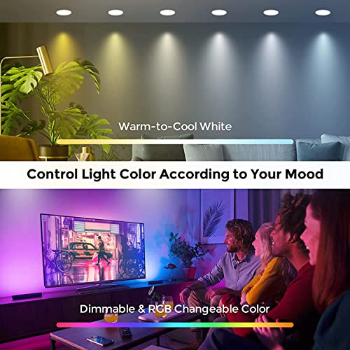 Boxlood GU10 Smart WiFi Light Bulb 4 Pack, Dimmable Spotlight Bulb RGB Cool White & Warm White, Compatible with Alexa and Google Home, Voice/App Control No Hub Required, Timer & Group Control