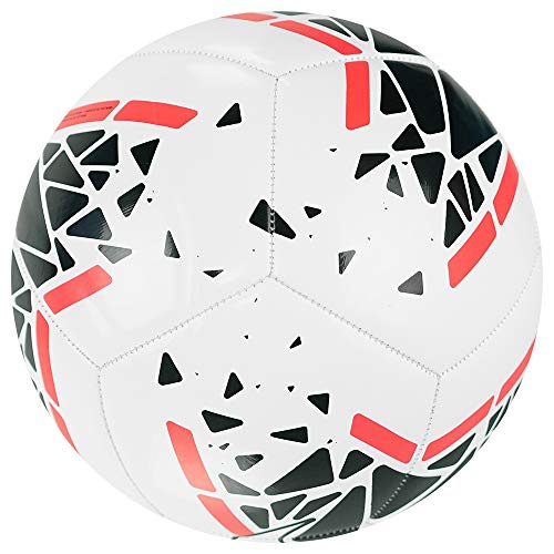 Nike Unisex-Adult Nike Pitch Soccer Ball SC3807 white/black/laser crimson/white 4