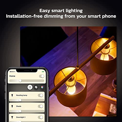 Philips Hue NEW White Smart Light Bulb Candle 2 Pack [E14 Small Edison Screw] Works with Alexa, Google Assistant, Apple Homekit. For Home Indoor Lighting, Livingroom, Bedroom.