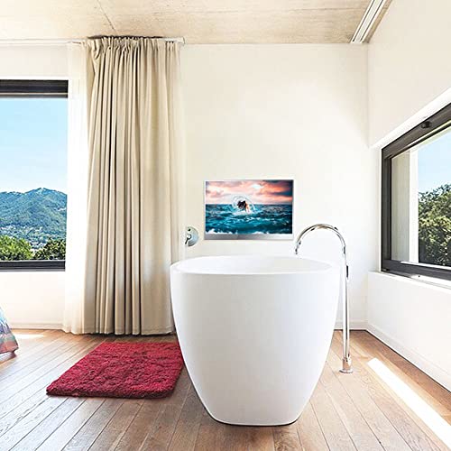 Soulaca 22 inch Smart Mirror TV for Bathroom/Hotel/Kitchen,1080P Waterpoof with Wi-Fi and Bluetooth, Integrated with Speakers, 2023 Model,22E-0BLS11024