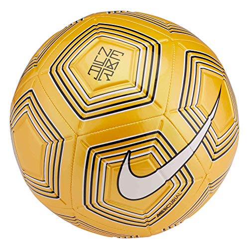 Nike Unisex Adult Neymar Strike football ball Football Ball - Amarillo/White/Black/White, 5
