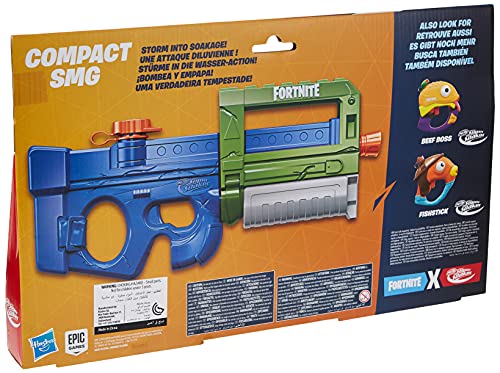 Nerf Super Soaker Fortnite Compact SMG Water Blaster - Pump-Action Water-Drenching Fun - For Youth, Teens, Adults