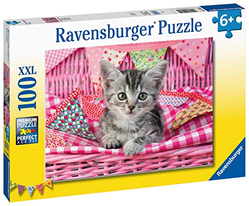 Ravensburger Cute Kitty 100 Piece Jigsaw Puzzles for Kids Age 6 Years Up - Extra Large Pieces