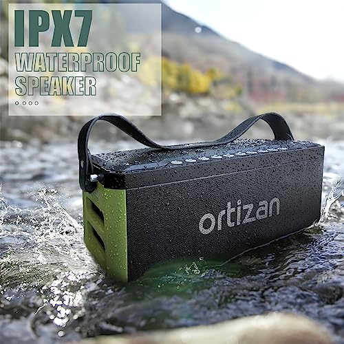 Ortizan Bluetooth Speaker, Portable Speaker with 100W Subwoofer, Wireless Loud Speaker with Booming Sound, Bluetooth 5.3, IPX7 Waterproof, Pro EQ, DSP, Power Bank, Outdoor Speaker For Camping