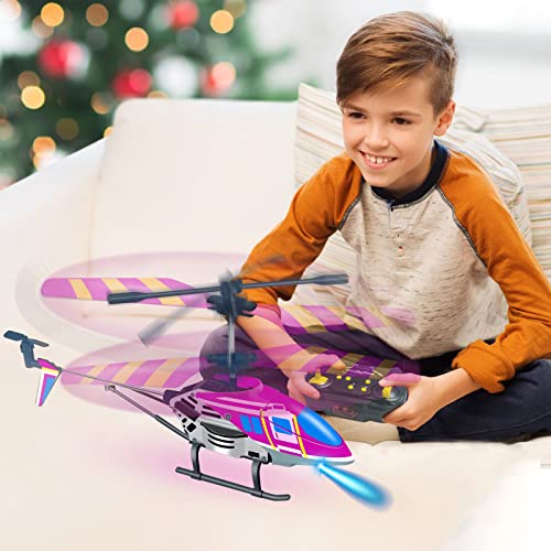 YongnKids Remote Control Helicopter, Helicopter Toy for Boys Girls, 3.5 CH & Gyroscope & LED Lights Indoor Outdoor Games Easy to Control for Beginner, Rc Helicopter for Kids Christmas Birthday Gifts