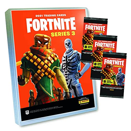 Panini Fortnite Cards Series 3 Trading Cards - Trading Cards (1 Folder + 3 Boosters)