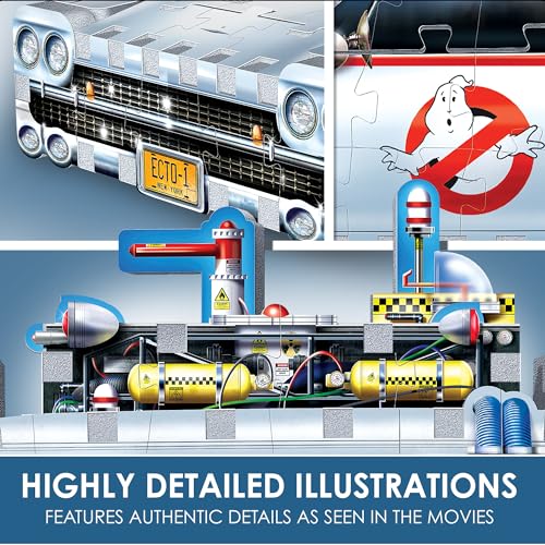 Wrebbit3D | Ghostbusters: ECTO-1 (280pc) | 3D Puzzle | Ages 14+