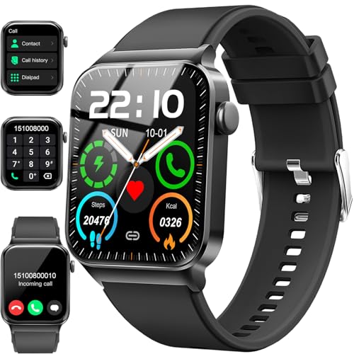 Smart Watch for Men Women Answer/Make Calls, 1.85" Touch Screen Smart Watches with Step Counter, Heart Rate Sleep Monitor, 110+ Sport Modes, Fitness Tracker, IP68 Waterproof Smartwatch for Android iOS