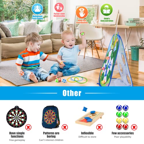 Toys for 3-10 Year Old Boys, Kids Dart Board Set Dinosaur Toys for Boys Garden Toys Boys Toys Age 3-10 Gifts for 3-10 Year Old Boys Christmas EVE Gifts for Kids Toys Outdoor Toys Party Toss Games